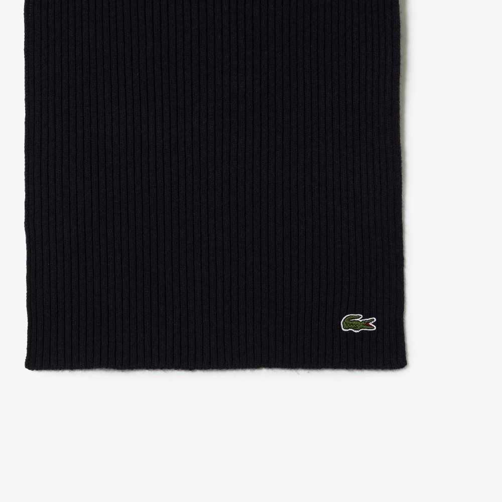 Lacoste Ribbed Villa Scarf Laivastonsininen Sininen | FCG-268930