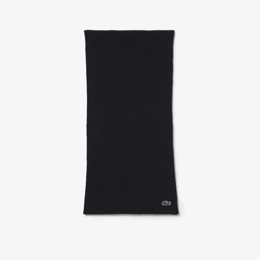 Lacoste Ribbed Villa Scarf Laivastonsininen Sininen | FCG-268930