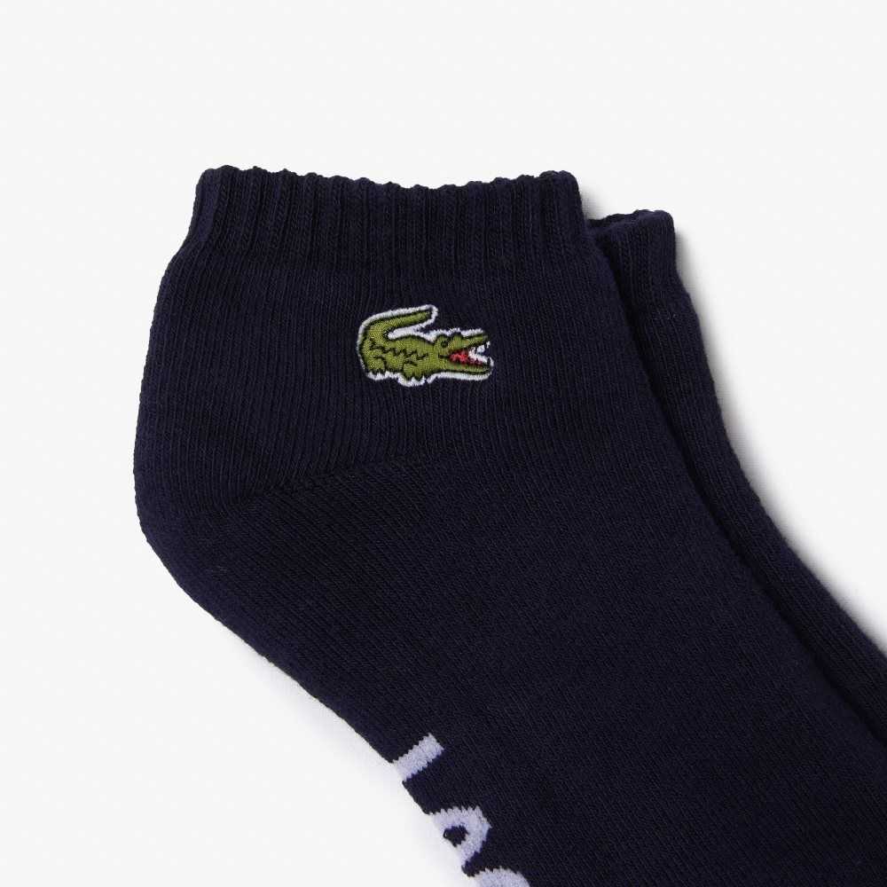 Lacoste SPORT Branded Stretch Puuvilla Low-Cut Laivastonsininen Sininen Valkoinen | IKS-250716