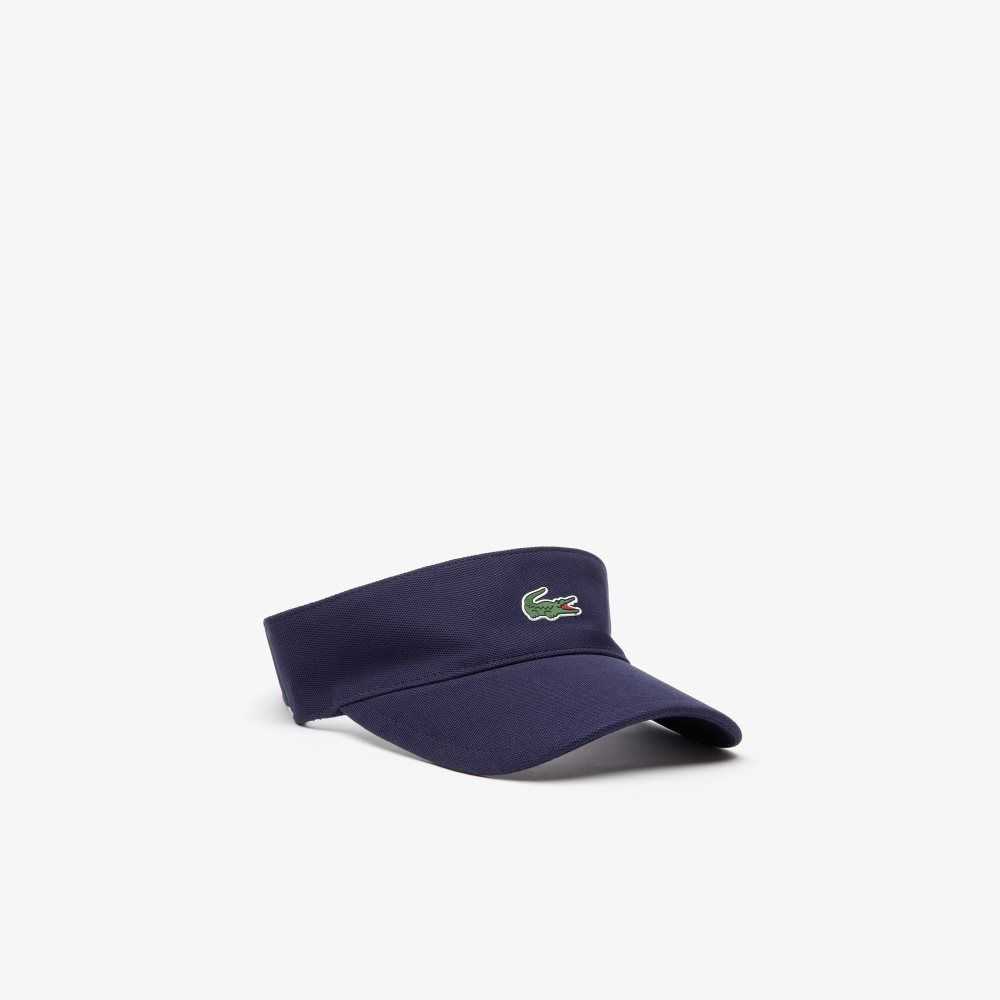 Lacoste SPORT Pique And Fleece Tennis Visor Laivastonsininen Sininen | INW-476382