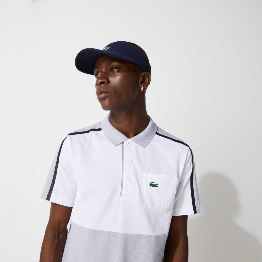 Lacoste SPORT Pique And Fleece Tennis Visor Laivastonsininen Sininen | INW-476382