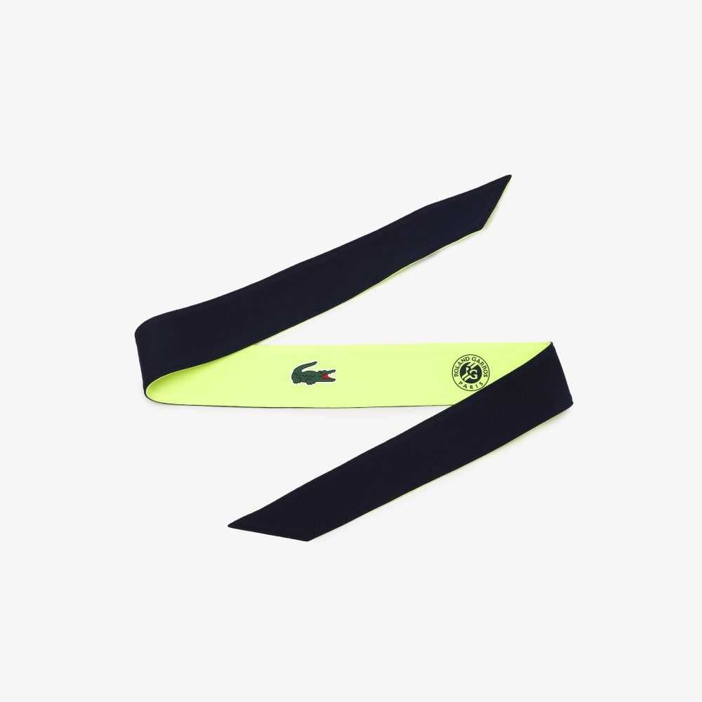 Lacoste SPORT Roland Garros Edition Pique Bandana Laivastonsininen Sininen Keltainen | PHV-954127