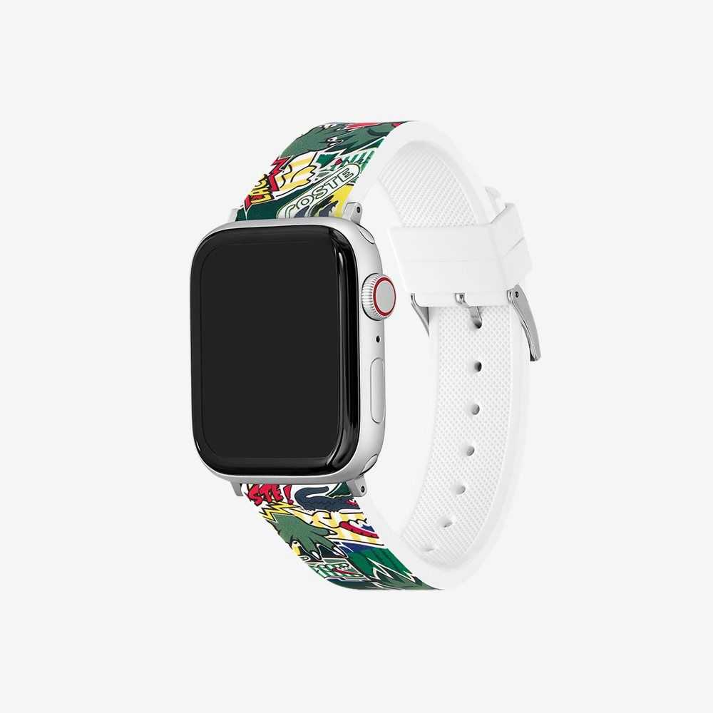 Lacoste Silikoni Comic Print Apple Strap Vihreä | ALD-012685