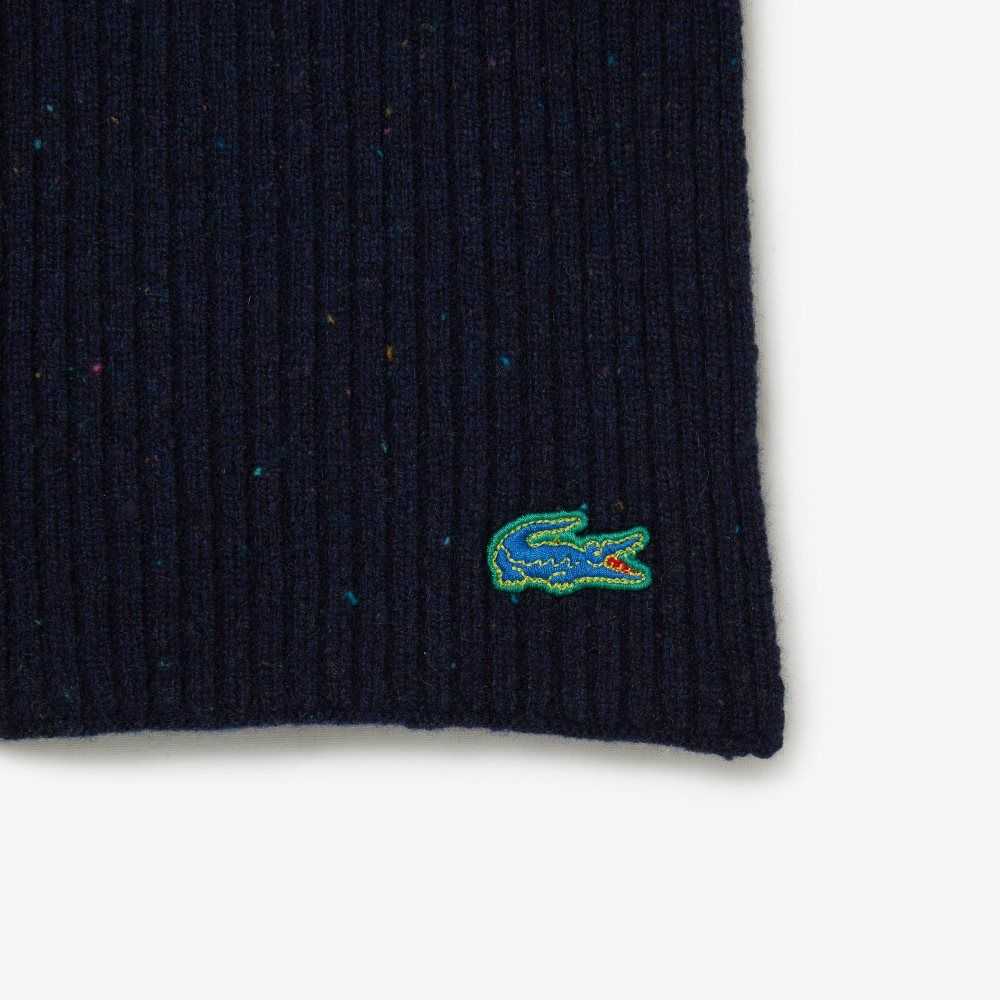 Lacoste Speckled Villa Scarf Laivastonsininen Sininen | LQY-240951