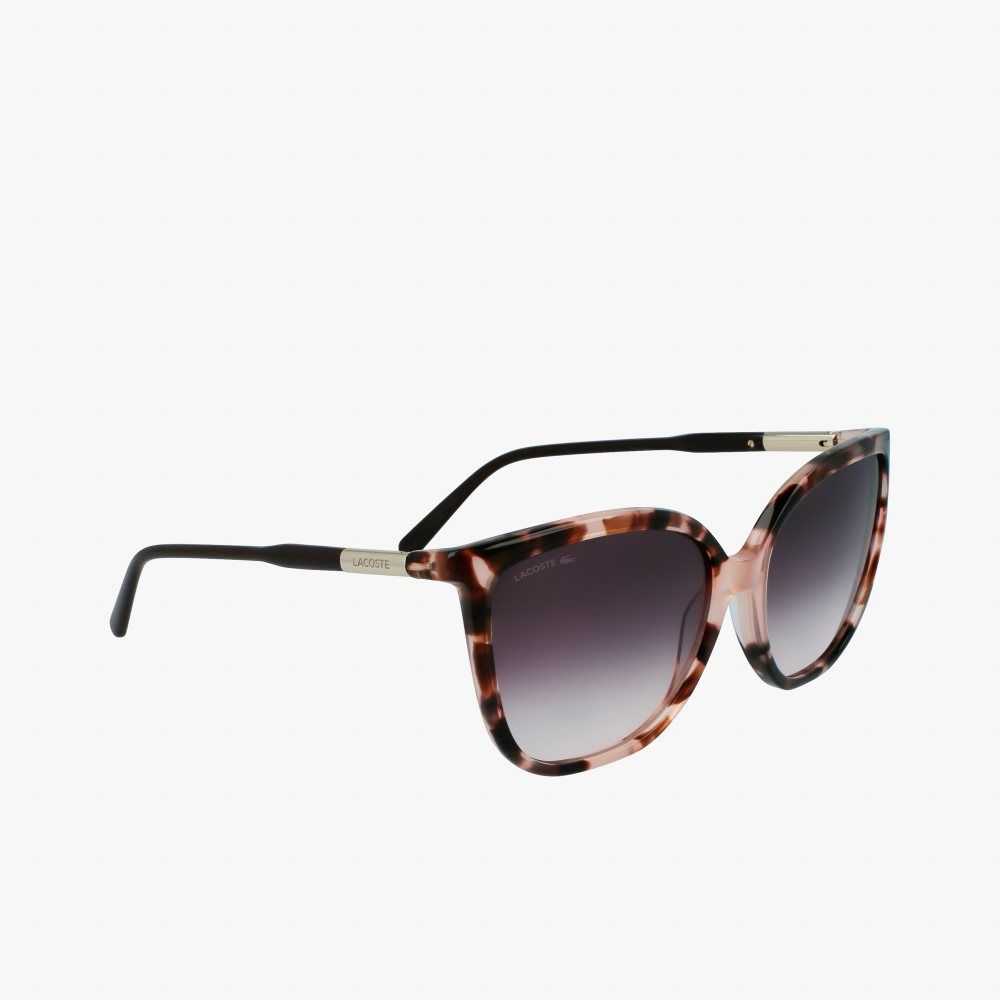 Lacoste Tubular Temple Butterfly Acetate Pinkki | NMK-726439