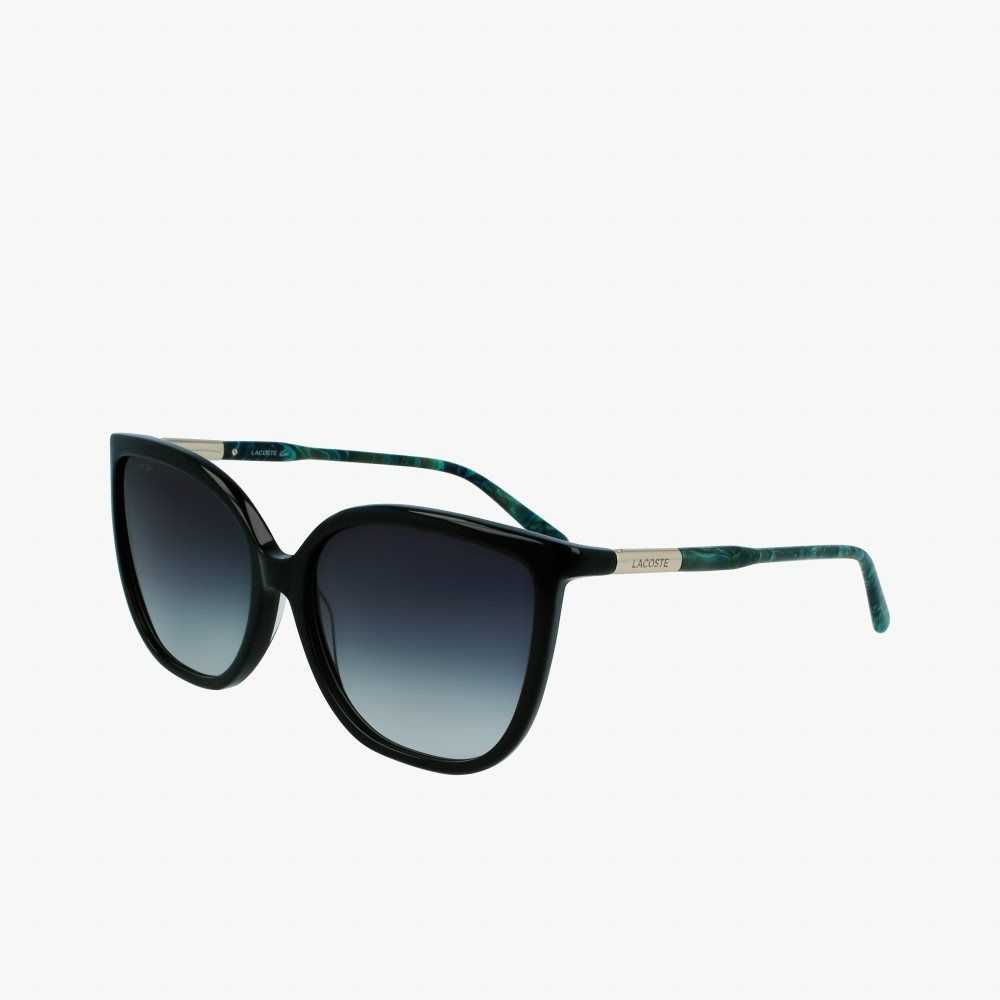 Lacoste Tubular Temple Butterfly Acetate Mustat | VUS-501426