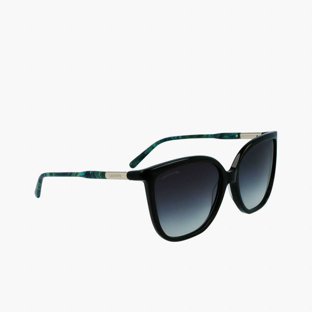 Lacoste Tubular Temple Butterfly Acetate Mustat | VUS-501426