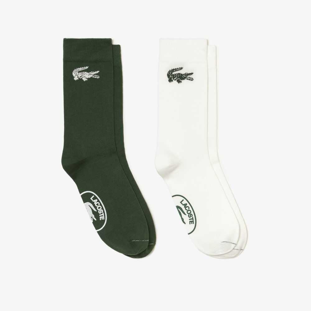 Lacoste Two-Pack French Made Organic Puuvilla Valkoinen Vihreä | CLY-670293