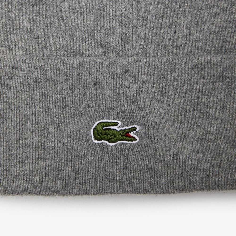 Lacoste Villa Beanie Harmaat | HIL-519072